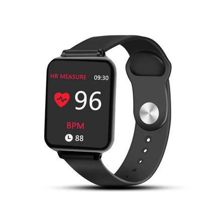 Daily Companion Smart Watch for Health and Activity Tracking showing heart-rate 96 BPM on black band display