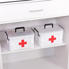 Caja médica familiar Caja de almacenamiento de medicamentos de emergencia médica de múltiples capas Caja de medicamentos de plástico para el hogar