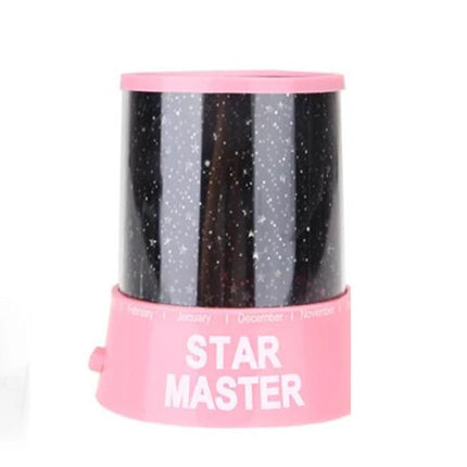 Starry Sky LED Night Light for Cozy Bedroom Evenings - pink Star Master projector casting starry ceiling pattern, compact ambient sleep light