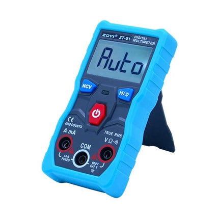 ZOYI Digital Multimeter with Automatic Functions for Daily Electrical Testing - blue handheld multimeter showing Auto mode