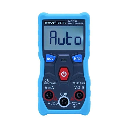 ZOYI Digital Multimeter with Automatic Functions for Daily Electrical Testing - blue handheld multimeter showing Auto on display