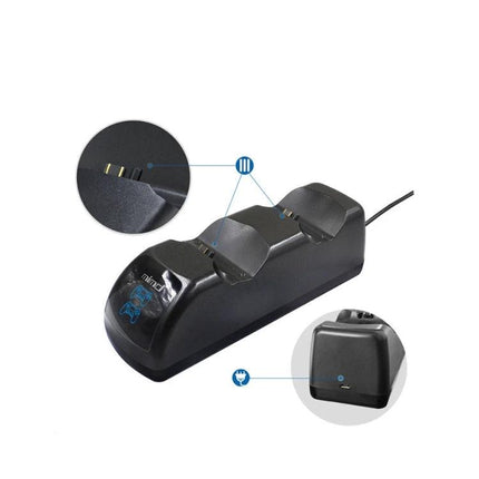 Essential Charger Station for PS4 Controllers in Home Gaming Sessions - dual USB dock charging two controllers