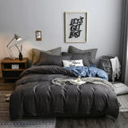 180*210cm(2x Pillowcase,1x Quilt） / Black