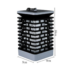 Solar-Powered LED Flame Effect Garden Lantern - Waterproof Outdoor Landscape Light