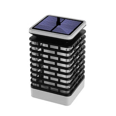 Solar-Powered LED Flame Effect Garden Lantern - Waterproof Outdoor Landscape Light