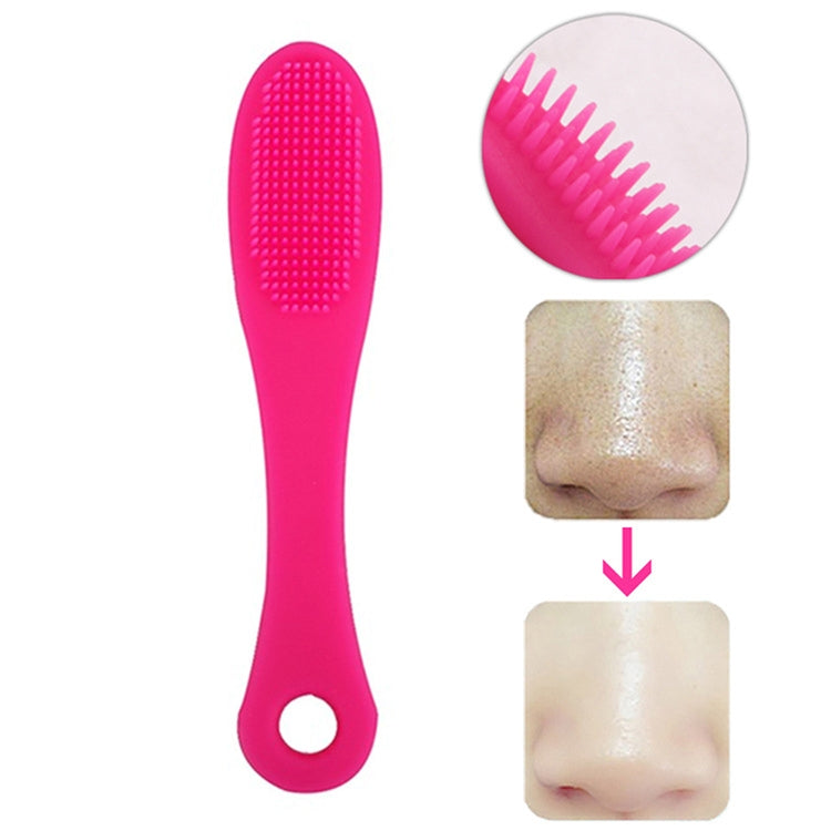 Brosse à points noirs, outil de nettoyage du visage, extracteur de points noirs, brosse de massage des doigts en silicone, outil de nettoyage exfoliant pour le visage