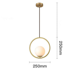 Modern Copper Single-Head Chandelier with Creative Design for Restaurants and Homes