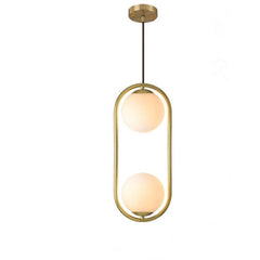 Modern Copper Single-Head Chandelier with Creative Design for Restaurants and Homes