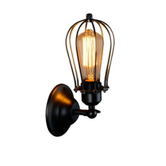 Vintage Inspired Double Head Grapefruit Wrought Iron LED Wall Sconce for Restaurants and Corridors