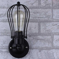 Vintage Inspired Double Head Grapefruit Wrought Iron LED Wall Sconce for Restaurants and Corridors