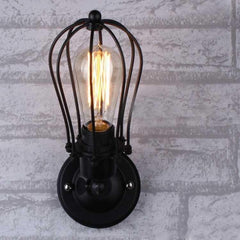 Vintage Inspired Double Head Grapefruit Wrought Iron LED Wall Sconce for Restaurants and Corridors