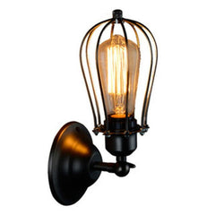 Vintage Inspired Double Head Grapefruit Wrought Iron LED Wall Sconce for Restaurants and Corridors