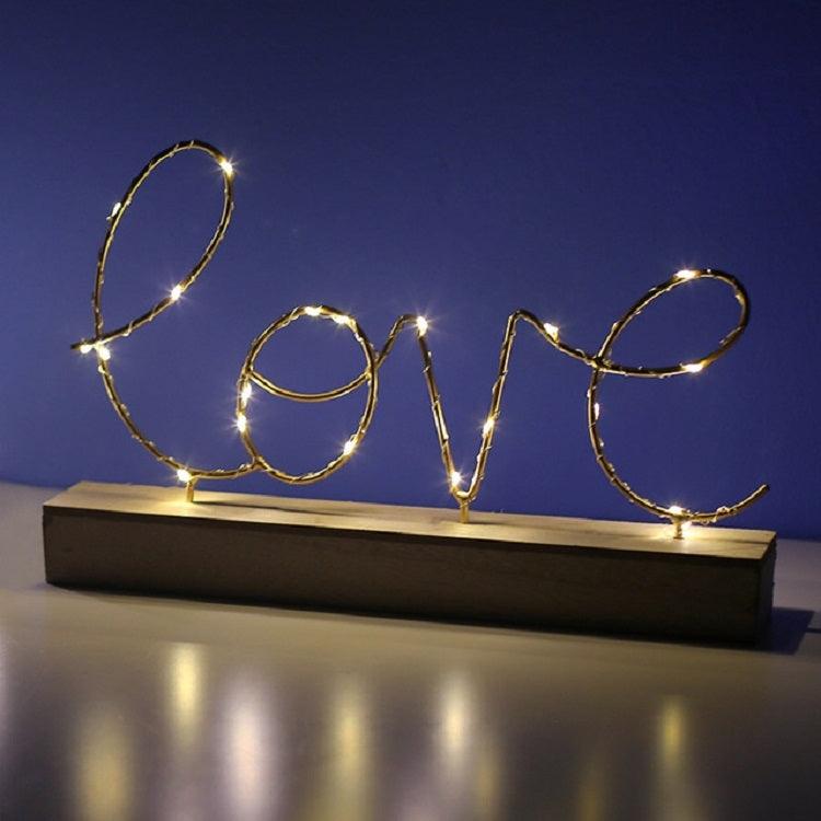 Love-Themed LED Night Light Table Lamp for Bedroom and Home Décor - Perfect Handmade Gift