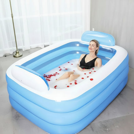 Inflatable Insulated Family Baby Pool With Backrest Pillow