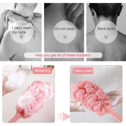 Long Handle Bath Brush For Easy Back Cleaning