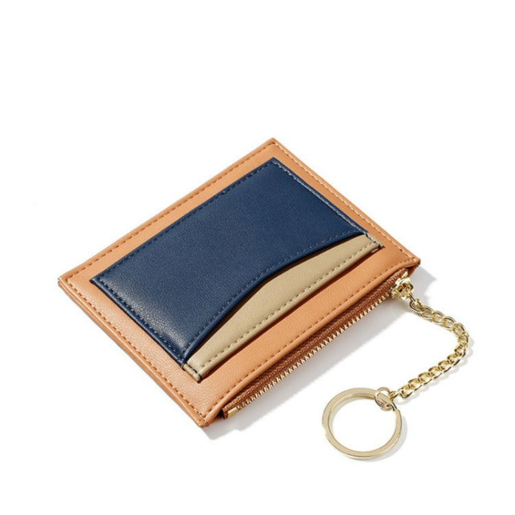 Fashion Stitching Multi-card Zipper Card Bag Multi-function Mini Wallet