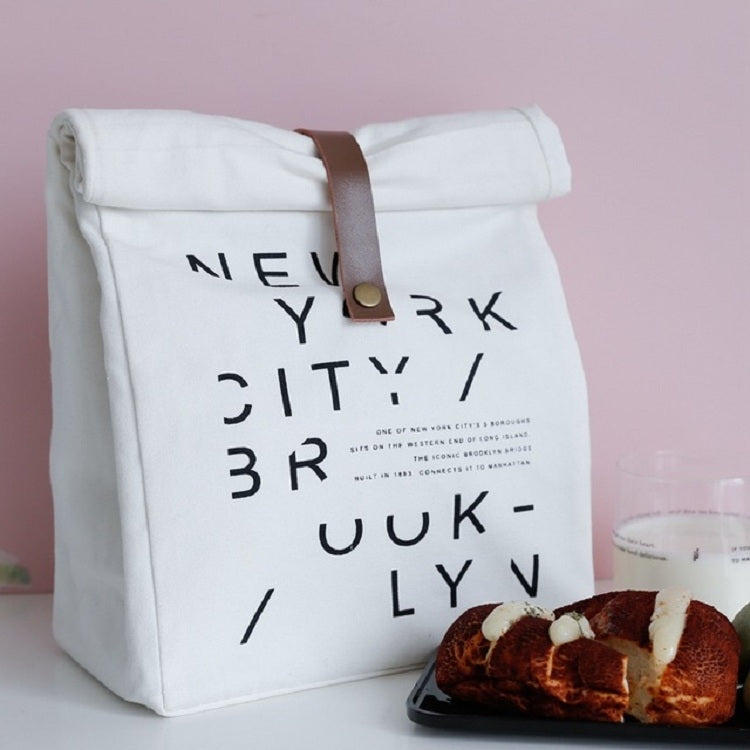 Simple Letter Lunch Box Insulation Picnic Bag, I HERE, Creative Letter