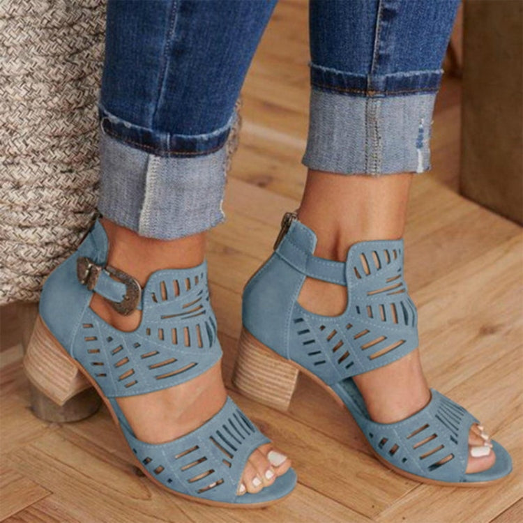 Wedge Heeled Openwork Sandals for Women