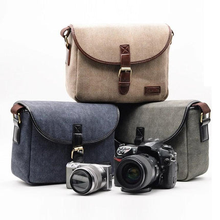Practical Canvas Bag for Camcorder Storage and Daily Carry, 25x12x18cm - compact canvas camera bag protecting camcorder and gear