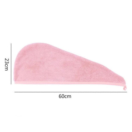 Quick-Drying Towel Cap for Daily Hair Care After Showers - pink quick-dry polyester brocade plaid hair wrap 60x23cm