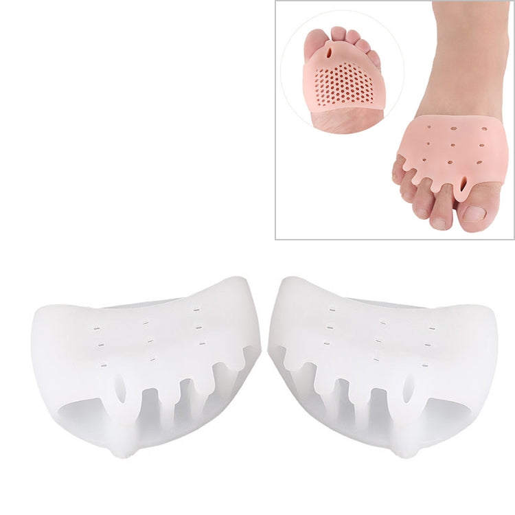 SEBS Five-hole Honeycomb Hallux Valgus Toe Correction Front Pad, White, Skin Color