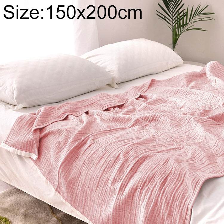 Spring and Summer Thick Washed Gauze Six Layer Nap Air Conditioning Blanket, 150X200cm Pink, 200x230cm Pink, 150X200cm Grey, 200x230cm Grey, 150X200cm Yellow, 200x230cm Yellow - Syndmart