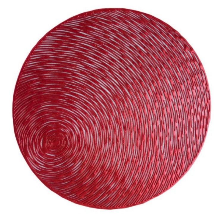 Set of 2 Stylish Eco-Friendly Round PVC Placemats for Dining and Entertaining