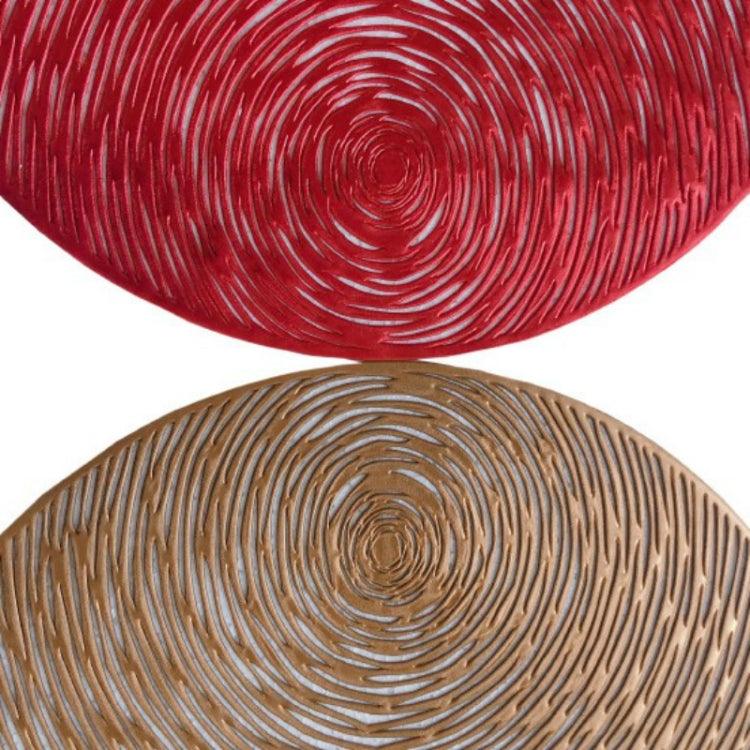 Set of 2 Stylish Eco-Friendly Round PVC Placemats for Dining and Entertaining