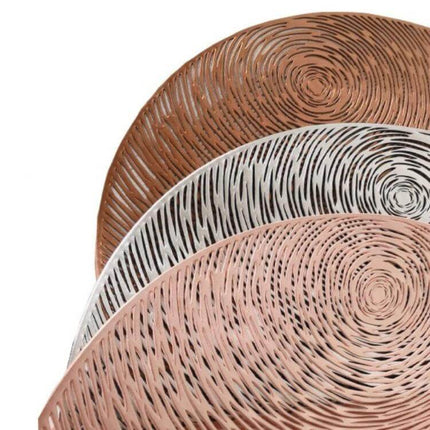 Set Of 2 Round PVC Placemats 38 Cm For Everyday Table Use - Durable PVC round placemats, 38 cm, wipe-clean protection for family dining