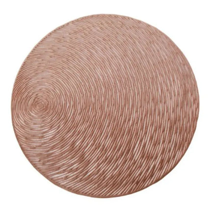 Set Of 2 Round PVC Placemats 38 Cm For Everyday Table Use