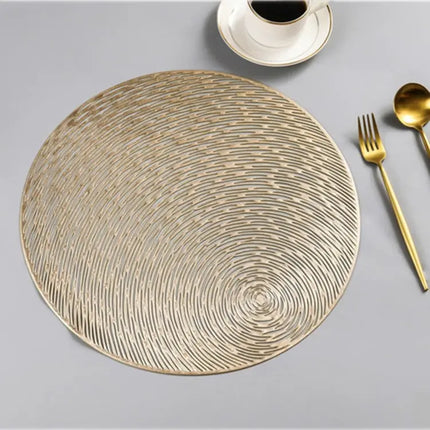 Set Of 2 Round PVC Placemats 38 Cm For Everyday Table Use