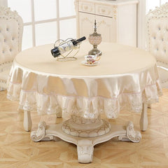 Elegant Disposable Round Table Covers for Home and Hospitality Ice Beige 180cm