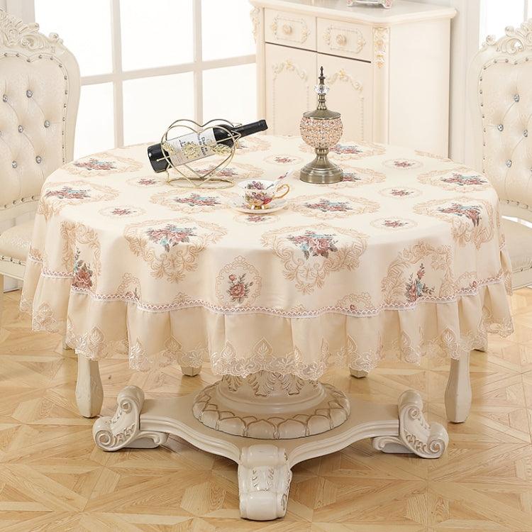 Elegant Disposable Round Table Covers for Home and Hospitality European Coffee 180cm