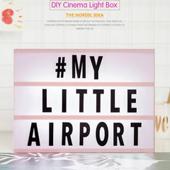 Customizable Alphabet Light Box Night Decor with Interchangeable Cards