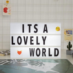 Customizable Alphabet Light Box Night Decor with Interchangeable Cards