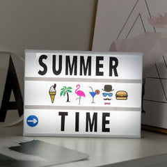 Customizable Alphabet Light Box Night Decor with Interchangeable Cards