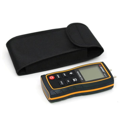 SNDWAY Handheld Digital Differential Pressure Tester for Professionals compact tester with digital display and carrying pouch for HVAC and leak checks