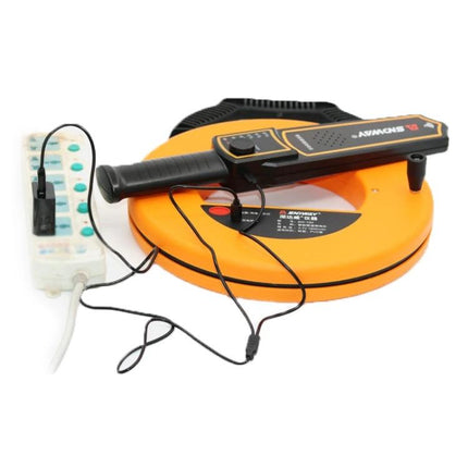 SNDWAY Pipe Blockage Detector with Width Measurement Tool handheld sensor and reel used to locate pipe obstructions and measure width