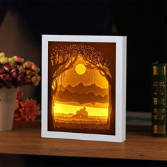 Couple's 3D Paper Carving Night Light - Elegant Shadow Lamp