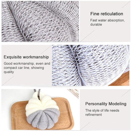 Soft Bath Brush for Daily Home and Travel Exfoliation - soft textured exfoliating bath brush close-up showing fine reticulation, workmanship and travel-friendly design