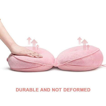 Memory Foam Hip Lift Seat Cushion For Comfortable Everyday Sitting - pink double O-shaped memory foam cushion for posture support