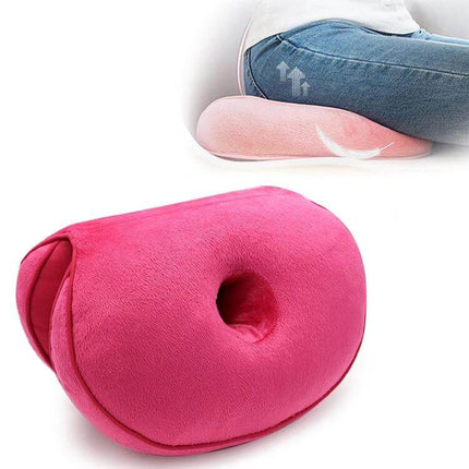 Memory Foam Hip Lift Seat Cushion For Comfortable Everyday Sitting pink double O-shaped hollow cushion promoting upright posture