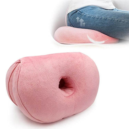 Memory Foam Hip Lift Seat Cushion For Comfortable Everyday Sitting pink double O-shaped hollow memory foam cushion for posture support