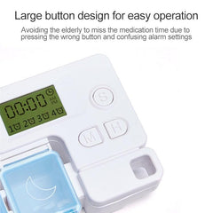 Smart Portable Pill Organizer with Electronic Timer and Reminders