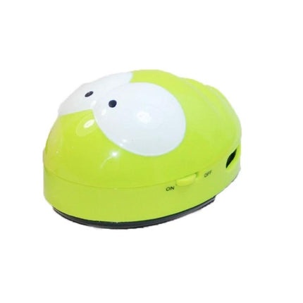 Mini Portable Beetle Design Keyboard Cleaner for Desktops - compact green beetle-shaped desktop and keyboard dust remover with simple switch