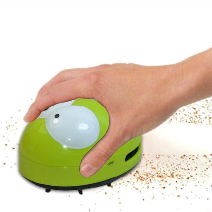Mini Portable Beetle Design Keyboard Cleaner for Desktops handheld green beetle-shaped mini vacuum cleaning crumbs from desk and keyboard, simple switch