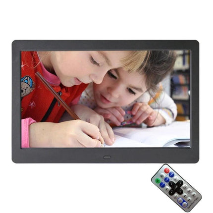 Compact 10.1 Inch LED Digital Photo Frame for Displaying Photos and Videos showing children photo playback with remote control and SD/USB support