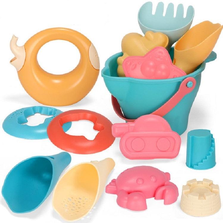 Children's Colorful Outdoor Water and Sand Play Set - Soft Silicone Toy for Imaginative Fun