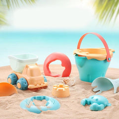 Children's Colorful Outdoor Water and Sand Play Set - Soft Silicone Toy for Imaginative Fun