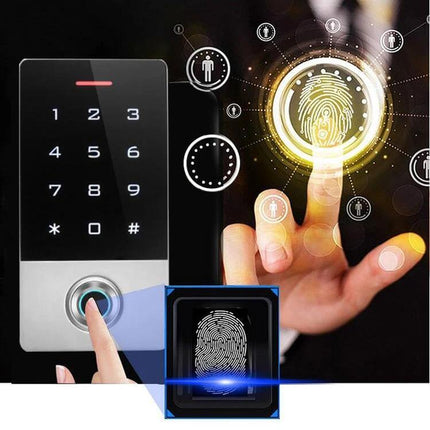 Waterproof Fingerprint and Password Door Access Controller with touchscreen keypad and biometric scanner for office and gate security